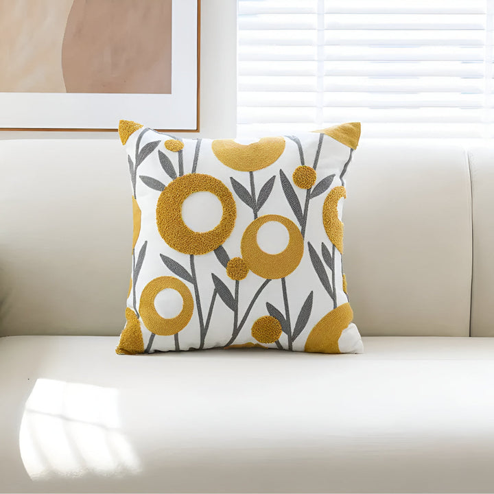 Lisslune | Floral Essence Embroidered Cushion Cover