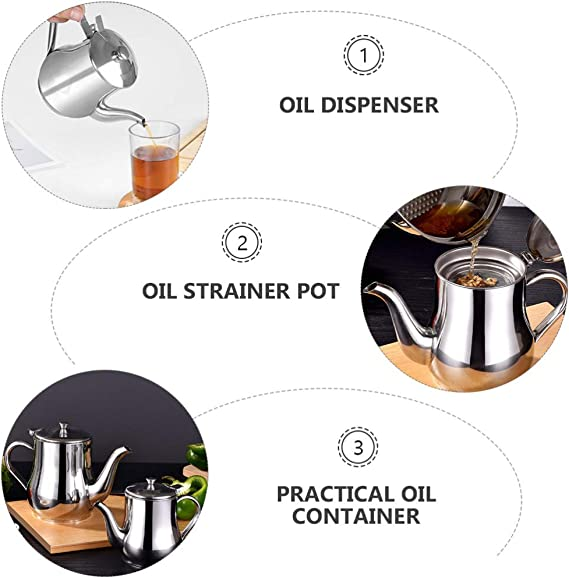 Lisslune | Oil filter jug in stainless steel