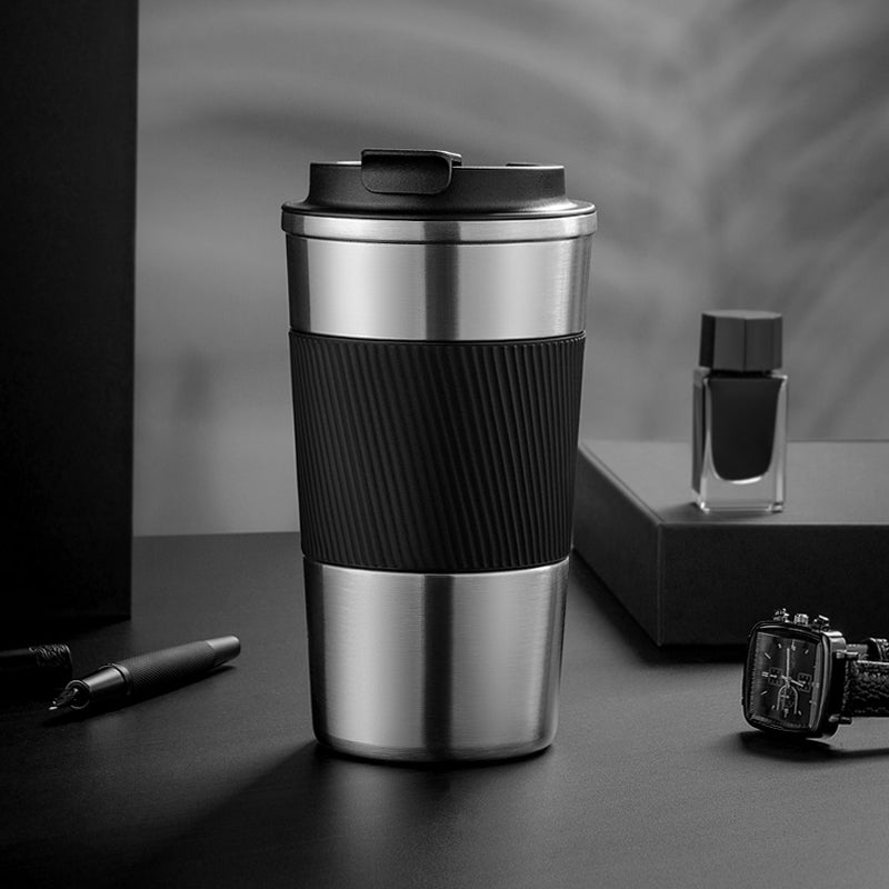 Lisslune | Stainless Steel Insulation Mug, with Spout Lid, Leak-proof Design and Large Mouth for Easy Cleaning