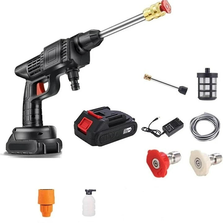 Lisslune | Cordless Portable High Pressure Spray Water Gun Set | Ideal for Cleaning Cars, Patios & Garden Furniture
