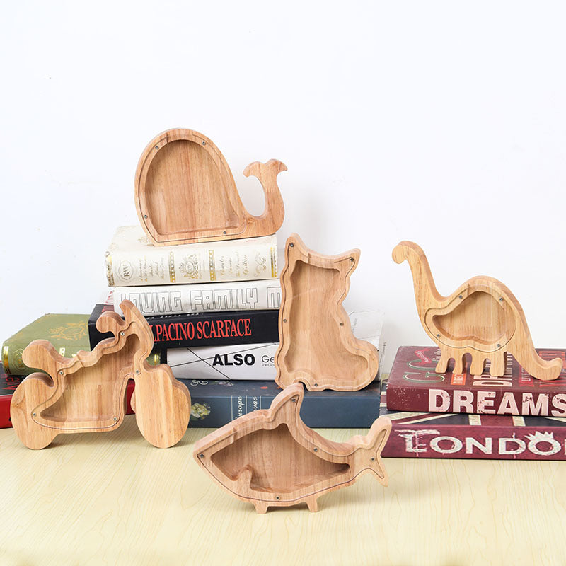 Lisslune | Wooden Animal Savings Bank