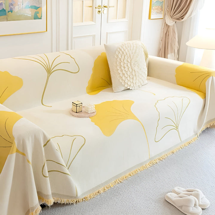Lisslune | Pastoral Style Ginkgo Leaf Sofa Cover