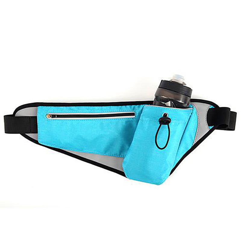 Lisslune | Waterproof Sports Waist Bag with Adjustable Bottle Holder & Night Reflective Strip, for Running, Camping, Jogging, Hiking, Trip and More