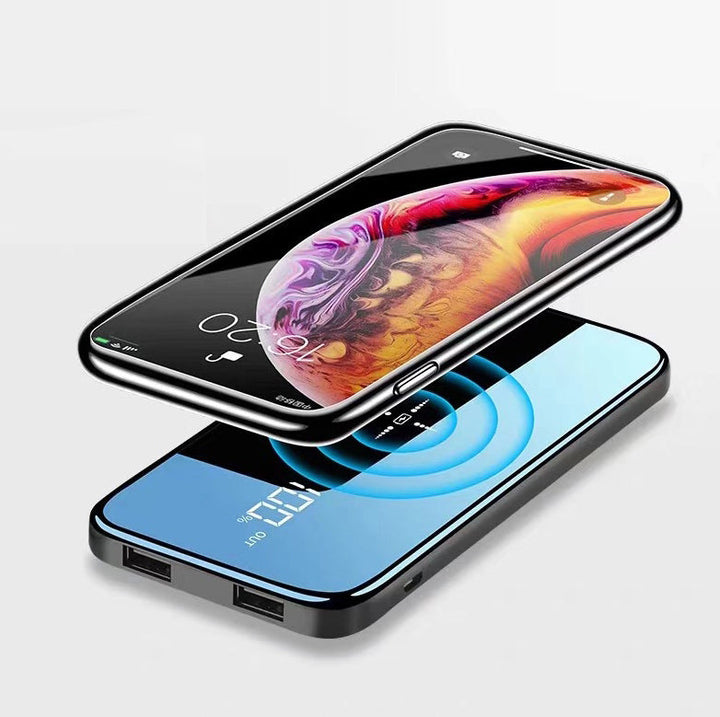 Lisslune | Portable Wireless Ultra-thin 10000mAh Power Bank With Digital LCD Display Full Screen, Charge Three Phones Simultaneously