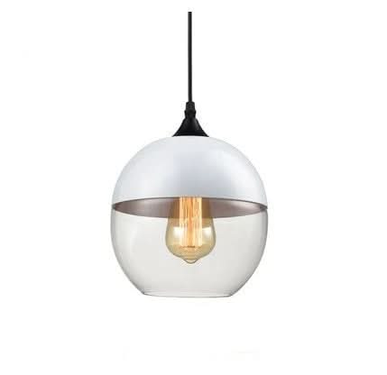 Lisslune | Hand-Blown Glass & Wood Pendant Light Adjustable