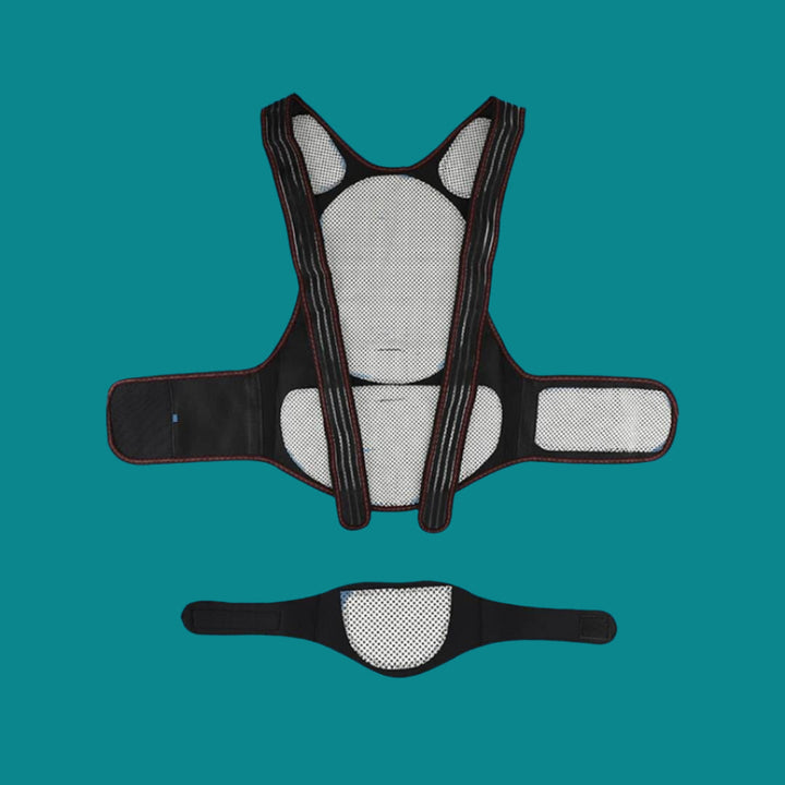 Lisslune | Self-Heating Back Support Brace | Adjustable Heated Posture Corrector for Back Pain Relief & Improved Posture