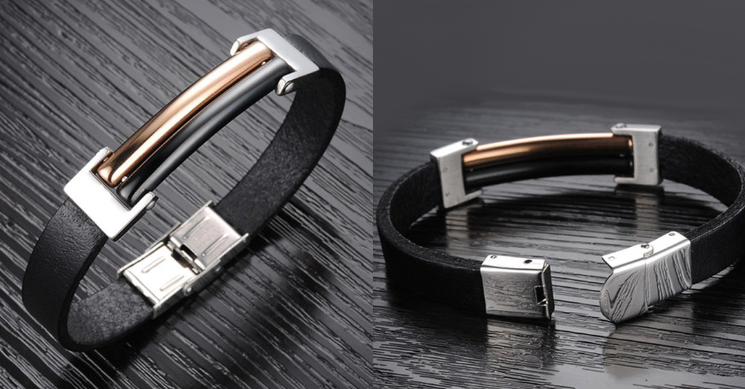 Lisslune | Dual Tone Korean Style Men's Bracelet made of Stainless Steel