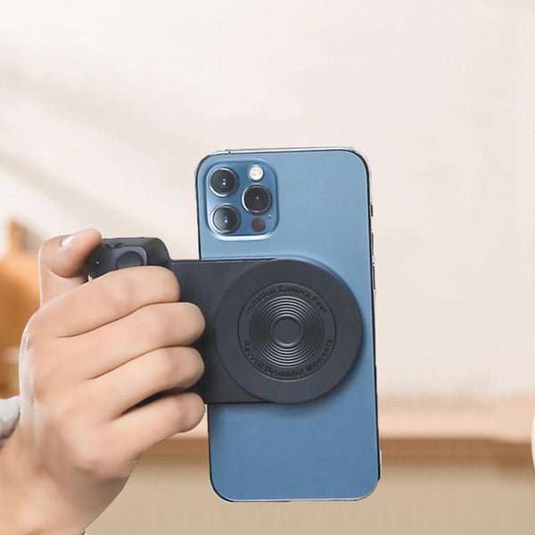 Lisslune | Griply Magnetic Phone Holder with Wireless Charging – Anti-Vibration Hand Grip for Stable Shots