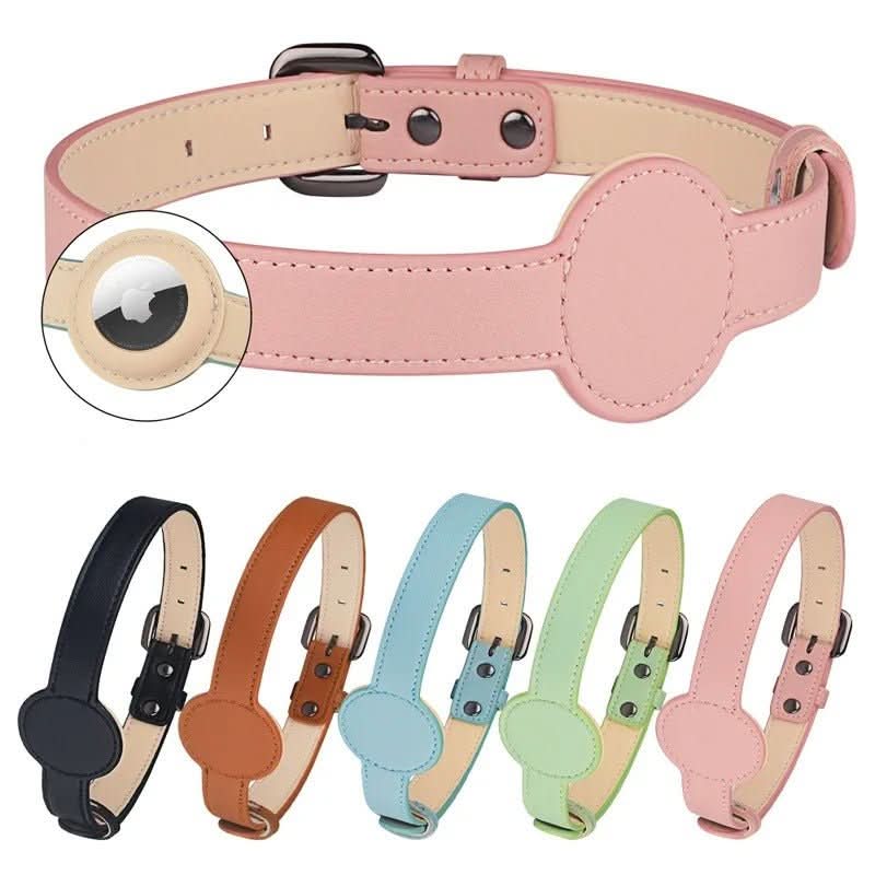 Lisslune | EDOUARD – Elegant dog collar with AirTag holder & weatherproof design