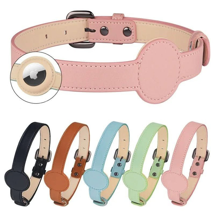 Lisslune | EDOUARD – Elegant dog collar with AirTag holder & weatherproof design