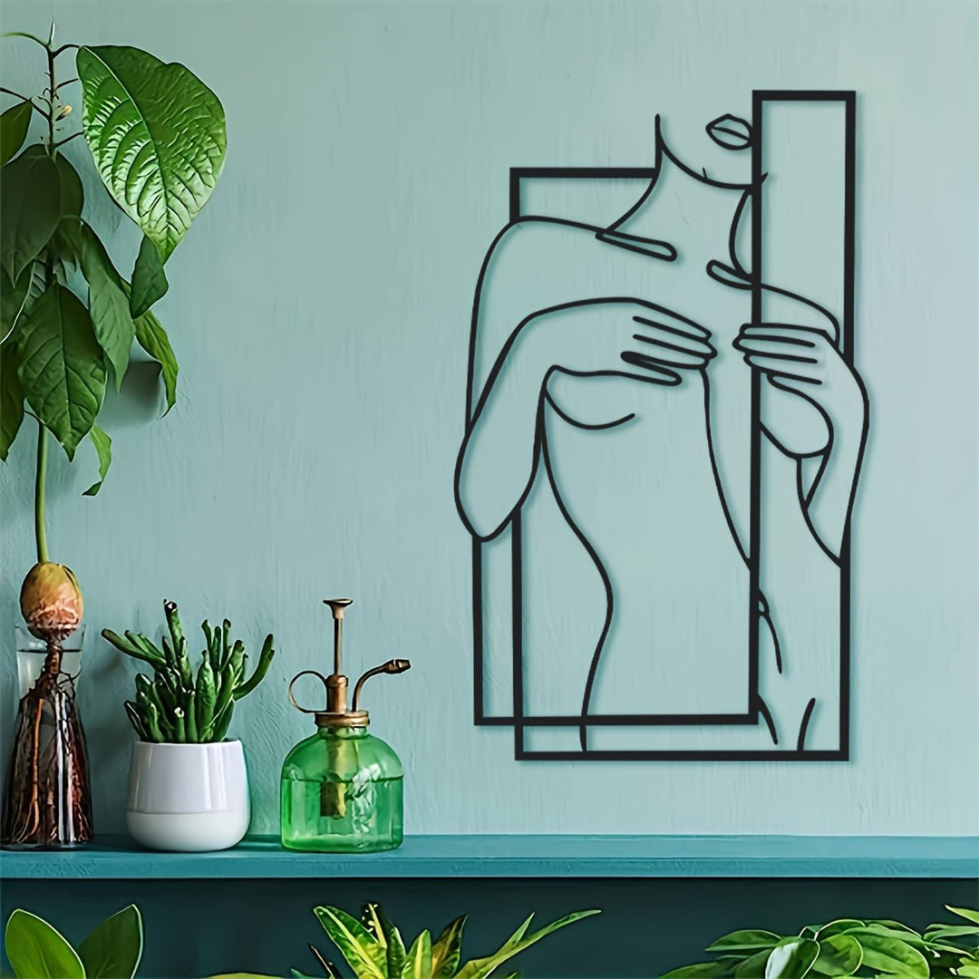 Lisslune | LineaArt Metal Wall Decoration - Modern Minimalist Wall Art for Bedroom