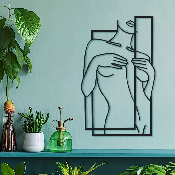 Lisslune | LineaArt Metal Wall Decoration - Modern Minimalist Wall Art for Bedroom