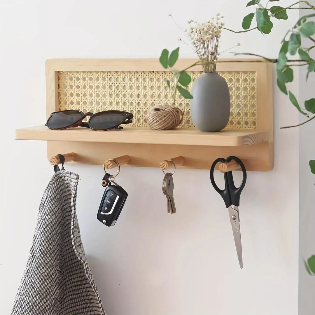 Lisslune | HookShelf - Wooden Shelf with Hooks