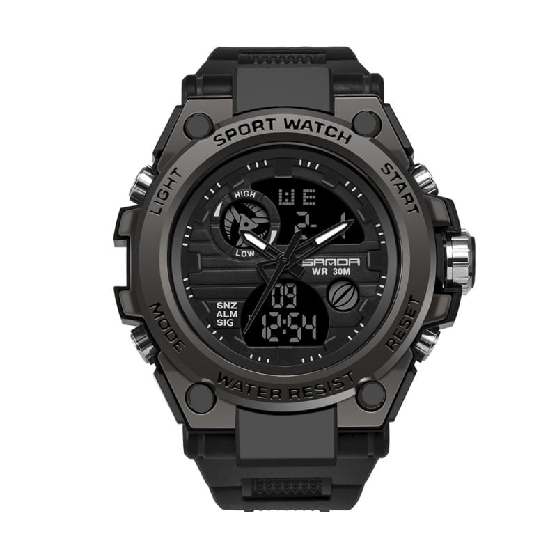 Lisslune | Sporty Dual-Display Mode Multifunctional Waterproof Luminous Men's Wristwatch