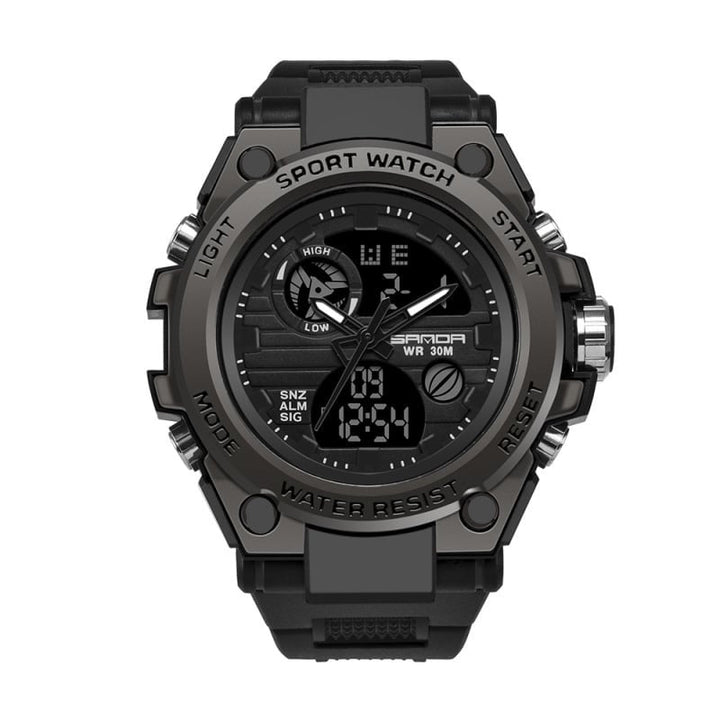 Lisslune | Sporty Dual-Display Mode Multifunctional Waterproof Luminous Men's Wristwatch