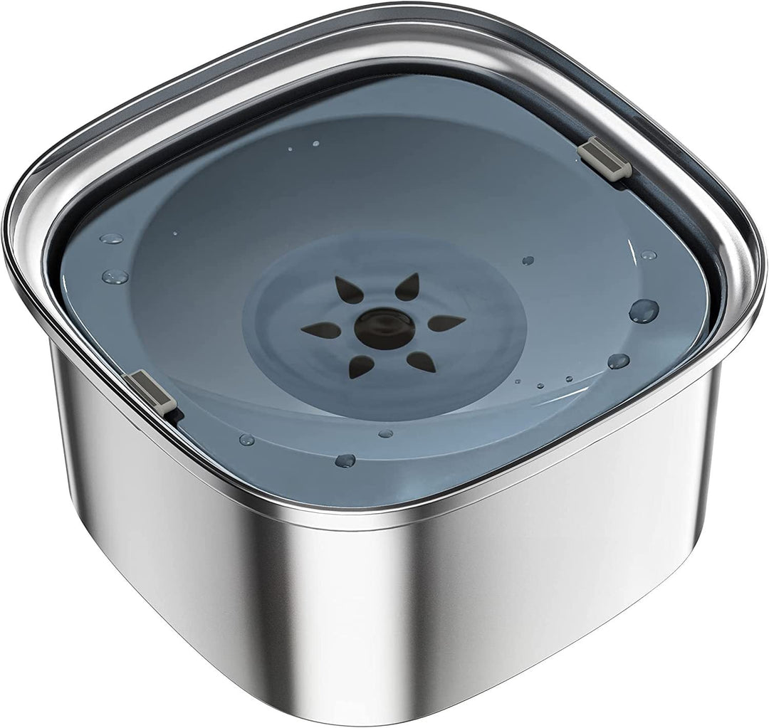 Lisslune | AquaLux | Stainless Steel Floating Water Bowl for Pets | Large Capacity | Stylish Design