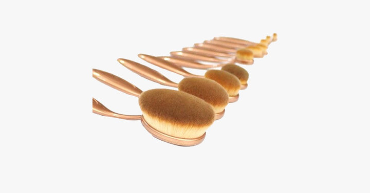Lisslune | The Midas Touch' 10-piece oval brush set