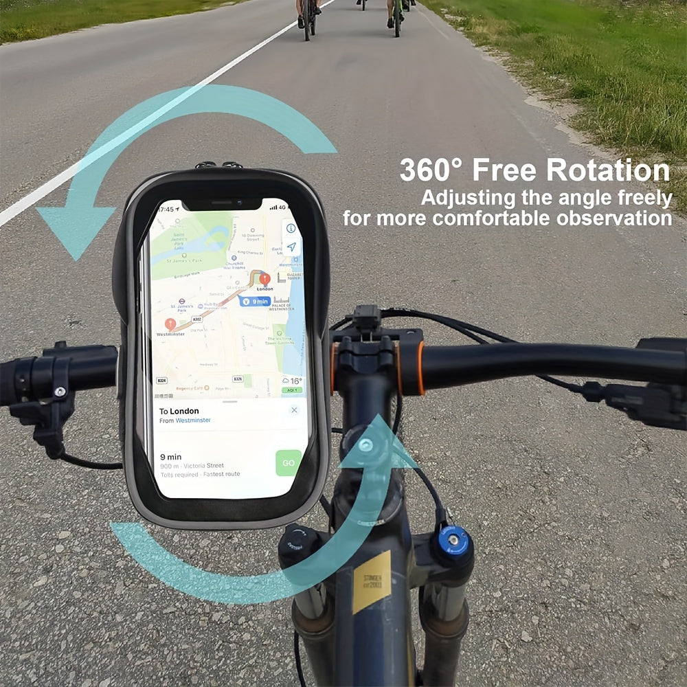 Lisslune | Waterproof Phone Holder for Bike and Motorcycle – 360° Rotatable and Suitable for 4.5–6.4 inch