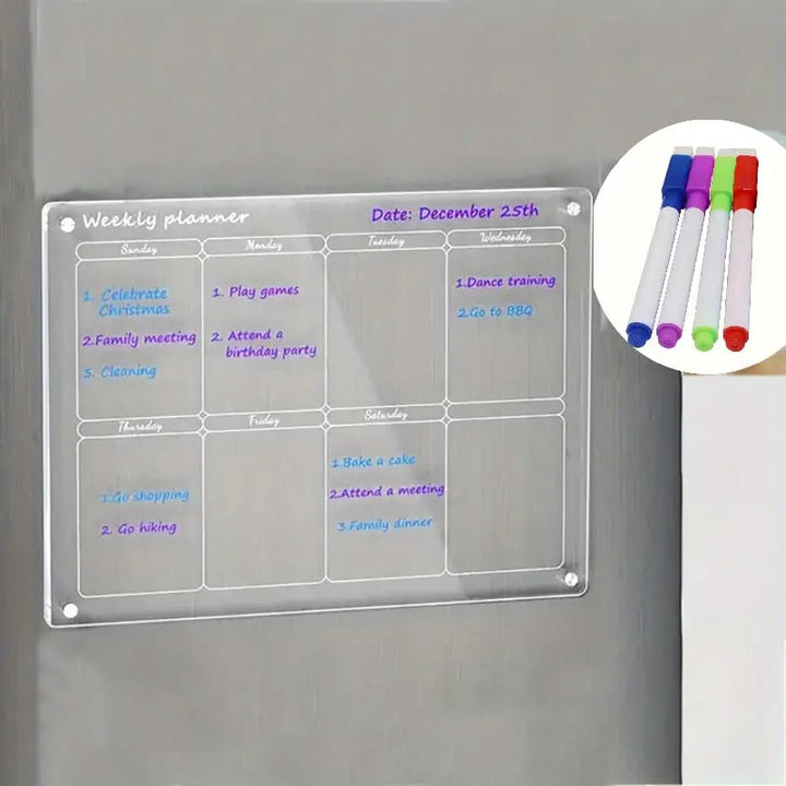 Lisslune | Magnetic Schedule Planner For Fridge[Permanently reusable]