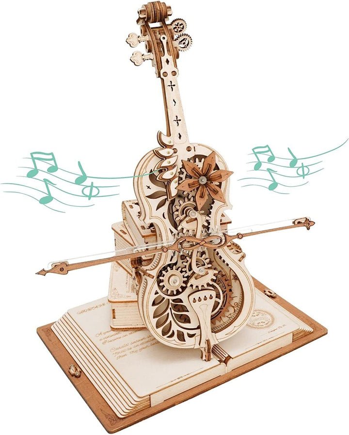 Lisslune | DIY Wooden Cello, Self Playing Musical Instrument, Magic Music Box, Cool Gift Ideas