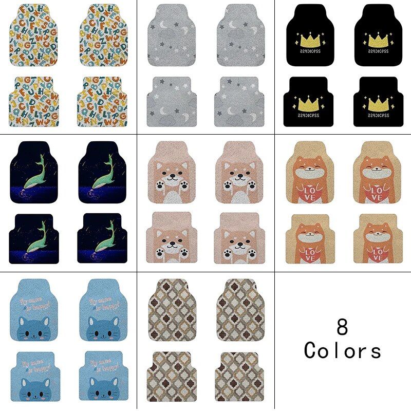 Lisslune | Universal Cartoon Pattern Waterproof Car Mats