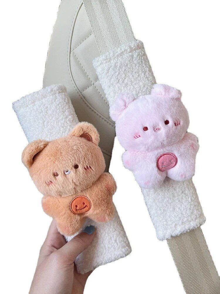 Lisslune | Plush Doll Rabbit Bear Car Seat Belt Shoulder Cover
