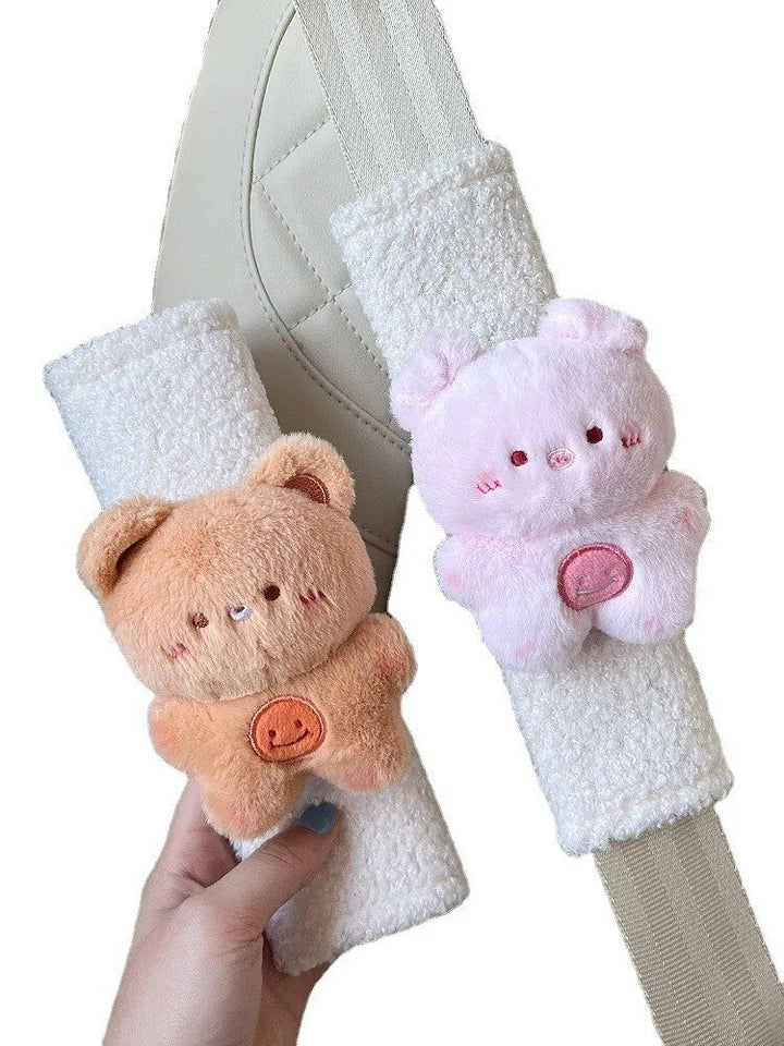 Lisslune | Plush Doll Rabbit Bear Car Seat Belt Shoulder Cover