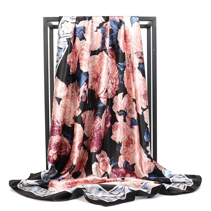 Lisslune | Large square scarf Simulation silk scarf All-match scarf Scarf
