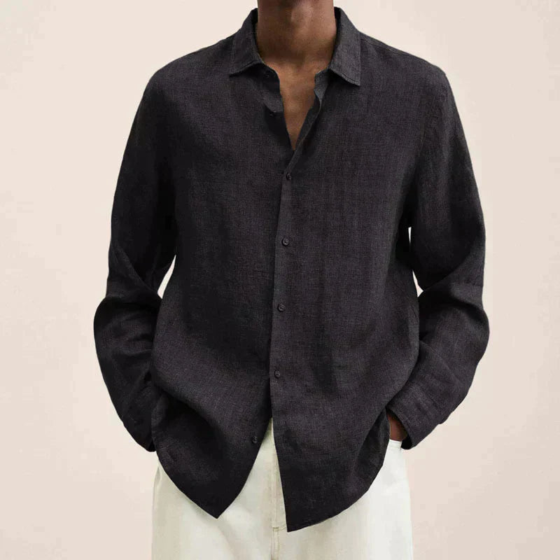 Lisslune | Linen Long Sleeve Shirt for Men