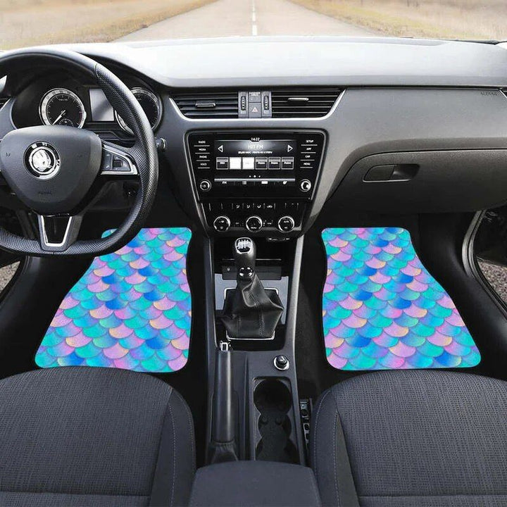 Lisslune | Mermaid Scales Pink Teal Car Mats