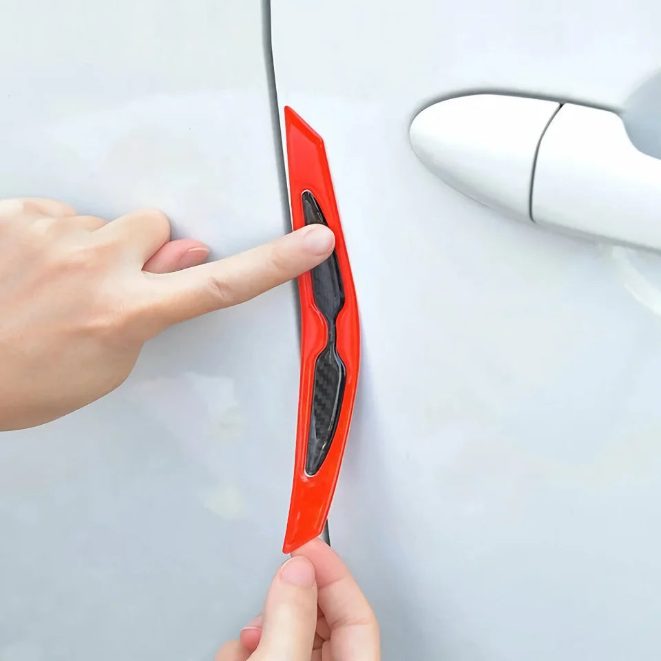 Lisslune | Reflective Car Door Edge Protector Stickers - 4Pk Anti-Collision Protection Strips