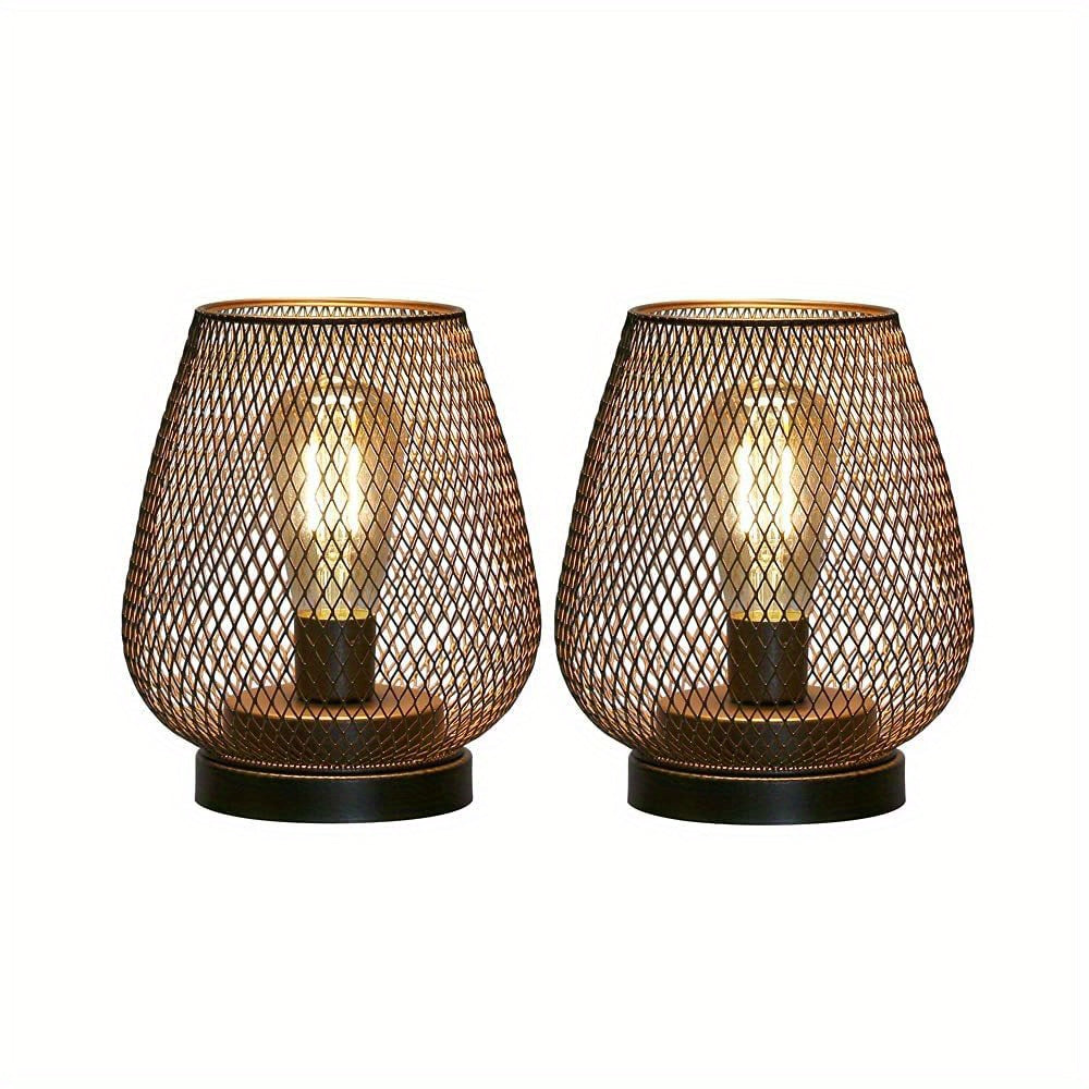 Lisslune | RusticMesh Table Lamp Set – Industrial Style and Atmospheric Lighting