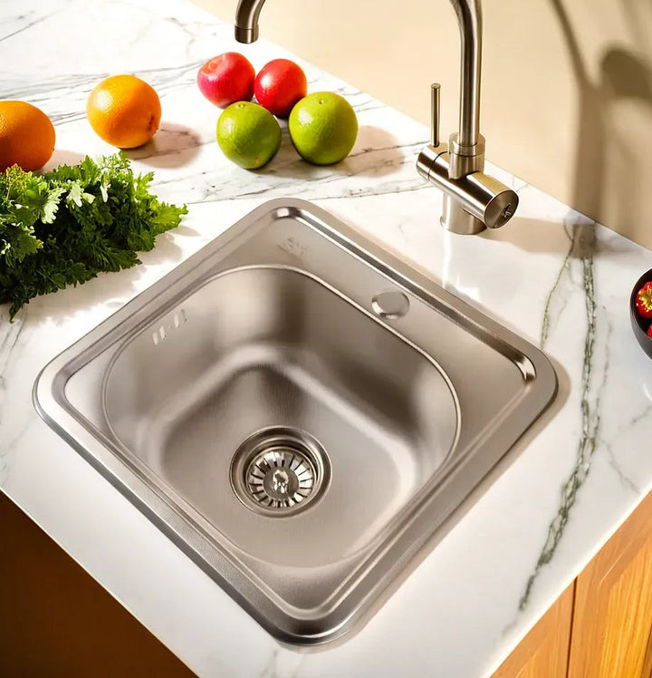 Lisslune | Single bowl kitchen sink Micro Len 38x38 - siphon