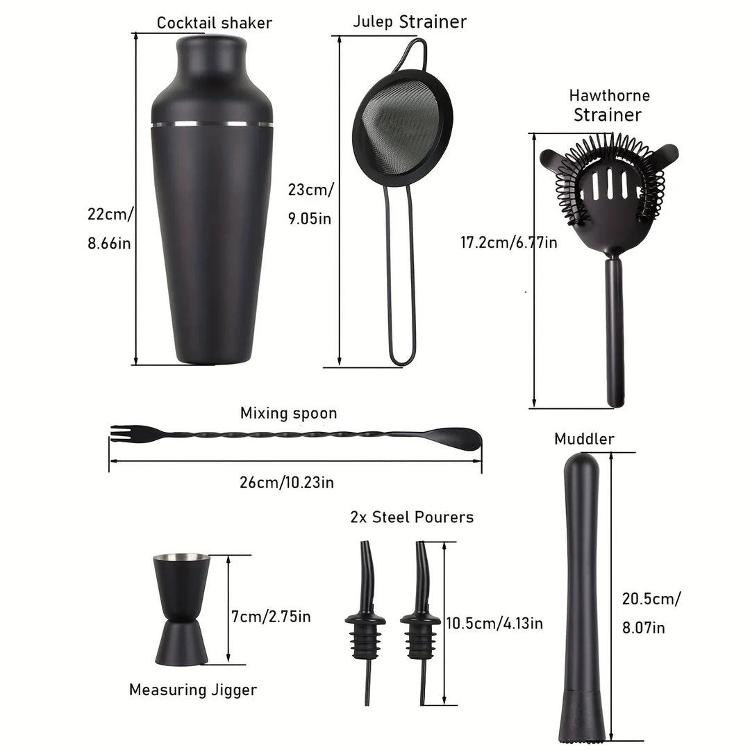 Lisslune | Professional Cocktail Set – Stainless Steel Bartender Set for Perfect Drinks