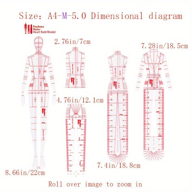 Lisslune | Fashion Designer's Acrylic Sketch Line - Ultimate Guide for Human Figures and Clothing Designs