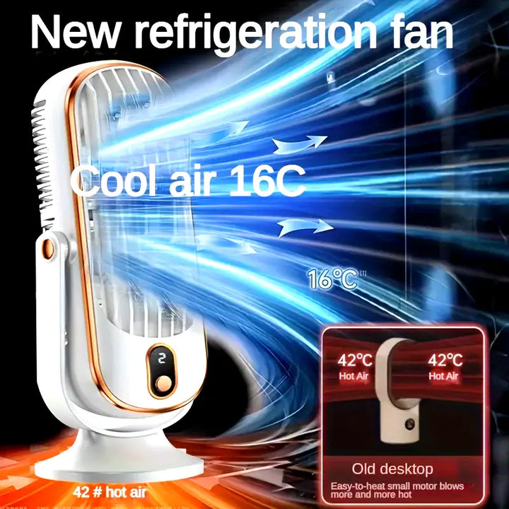Lisslune | Portable Mini Air Conditioner with USB Charging – 5 Speeds & 720° Rotation