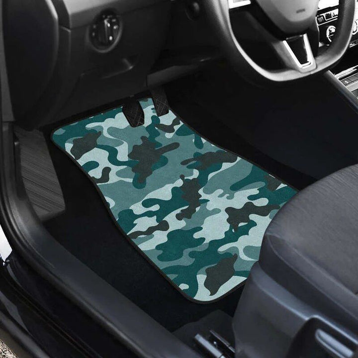 Lisslune | Forest Green Camouflage Car Mats