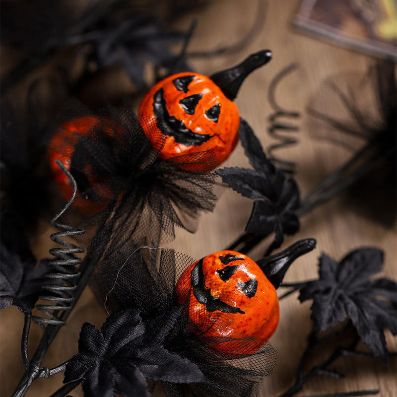 Lisslune | Halloween Decoration – Black Pumpkin Branch Ornament