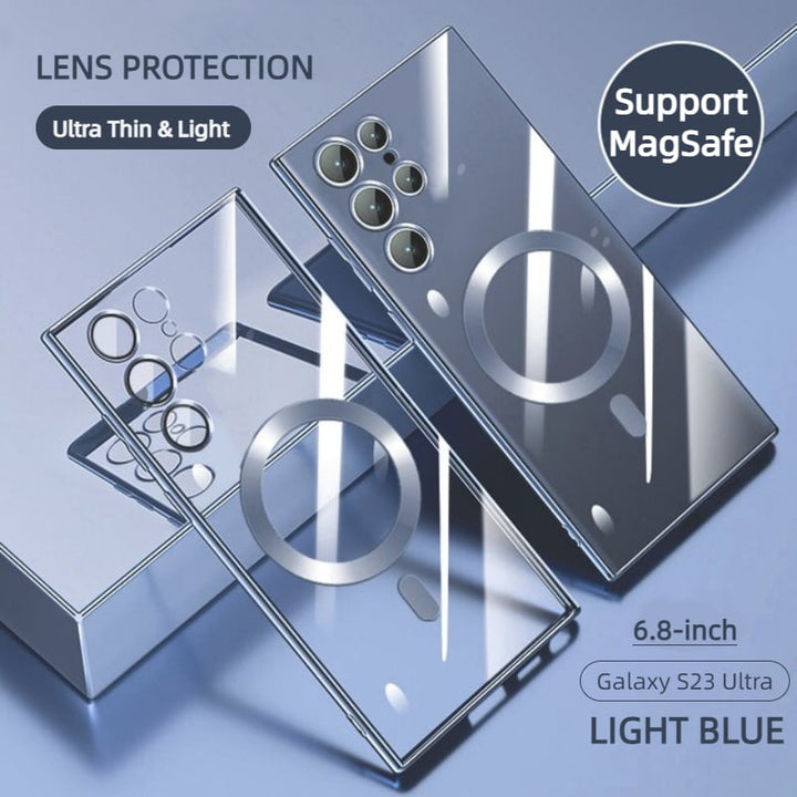 Lisslune | Transparent Luxury Coating Magnetic Cover for Samsung