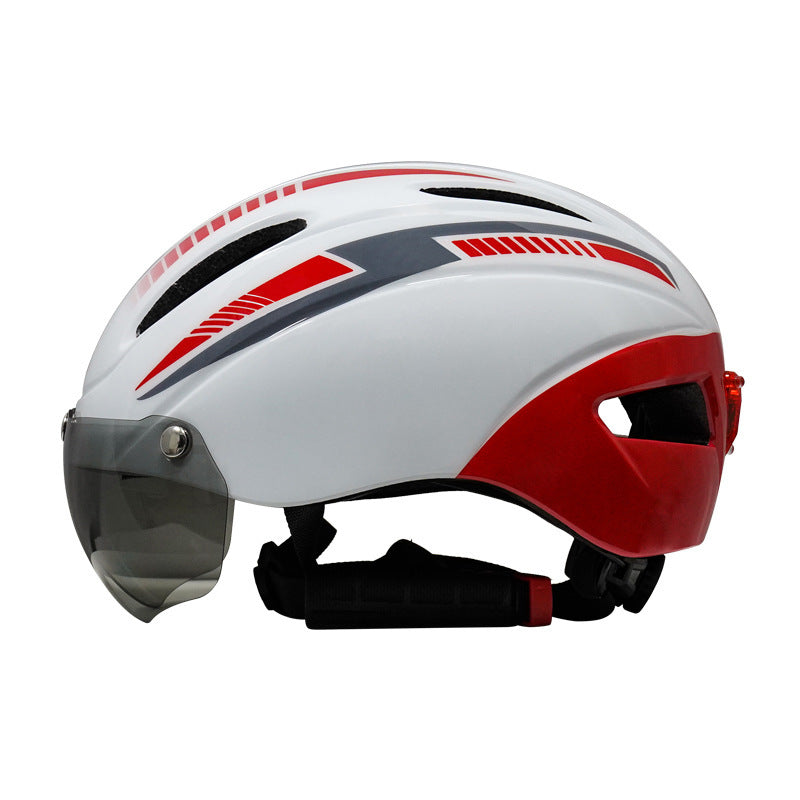 Lisslune | Bicycle Helmet Rider Helmet Sporty Helmet Glasses Rider Helmet Safety Light