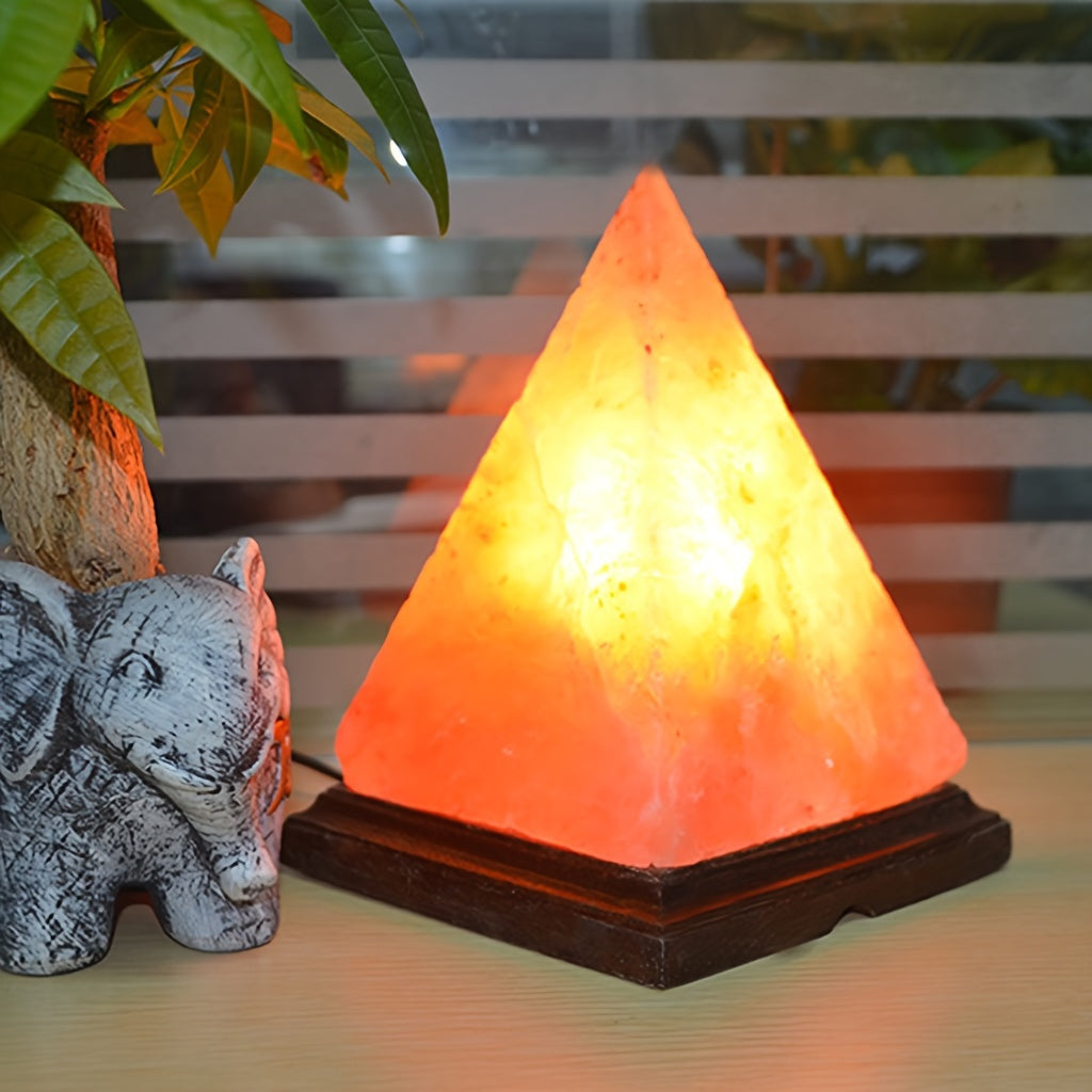 Lisslune | Salt lamp - Handcrafted Himalayan salt lamp with 8-color changing LED, USB powered