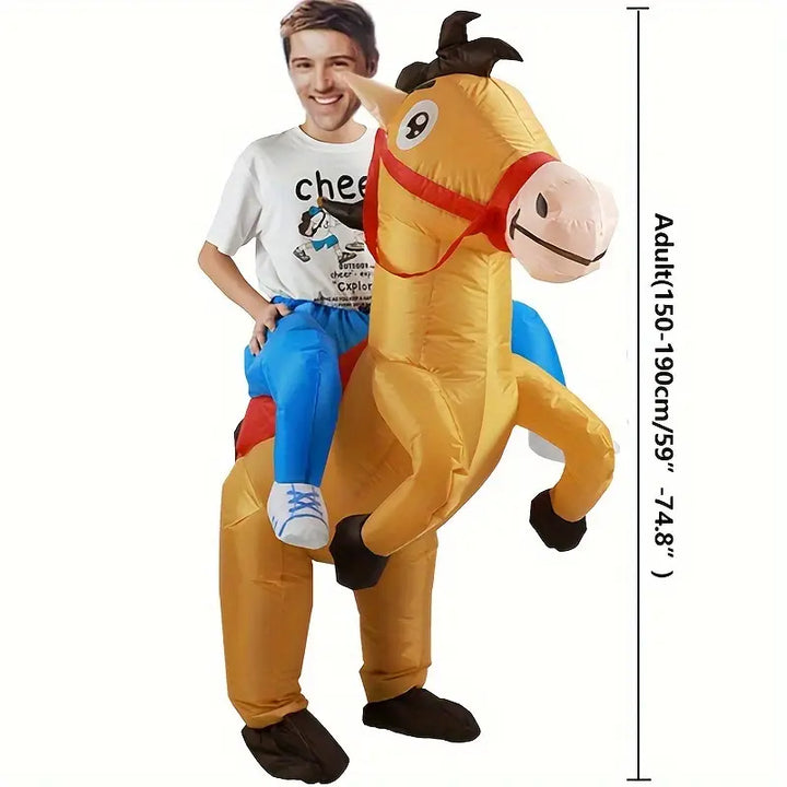 Lisslune | Inflatable Cowboy Horse Costume for Adults