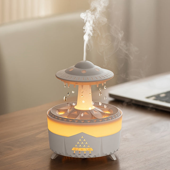 Lisslune | Relaxing Raindrop Aromatherapy Essential Oil Diffuser - LED Light & Humidifier