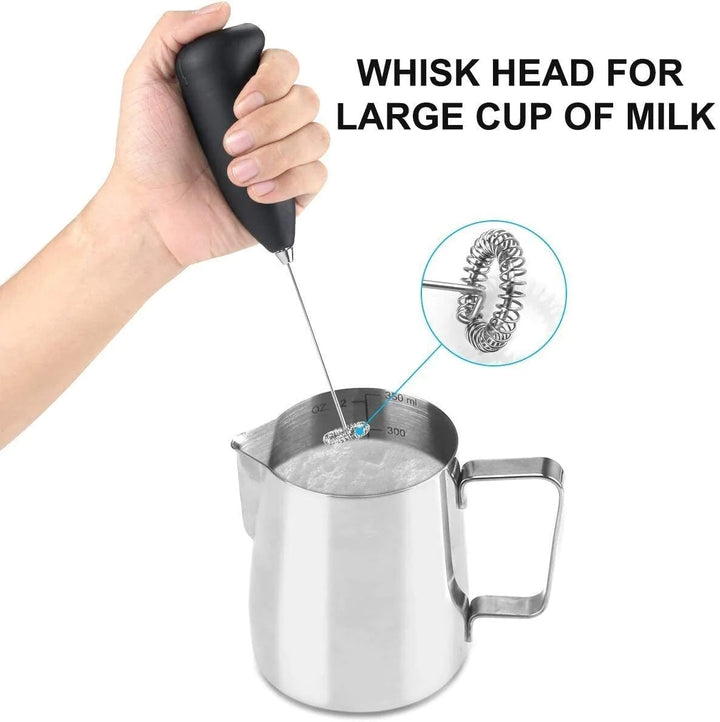 Lisslune | Electric milk frother drink frother whisk mixer stirring device coffee machine egg frother