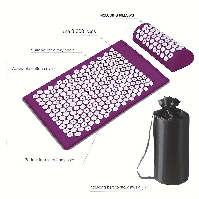 Lisslune | Ultimate Acupuncture Massage Mat and Pillow Set