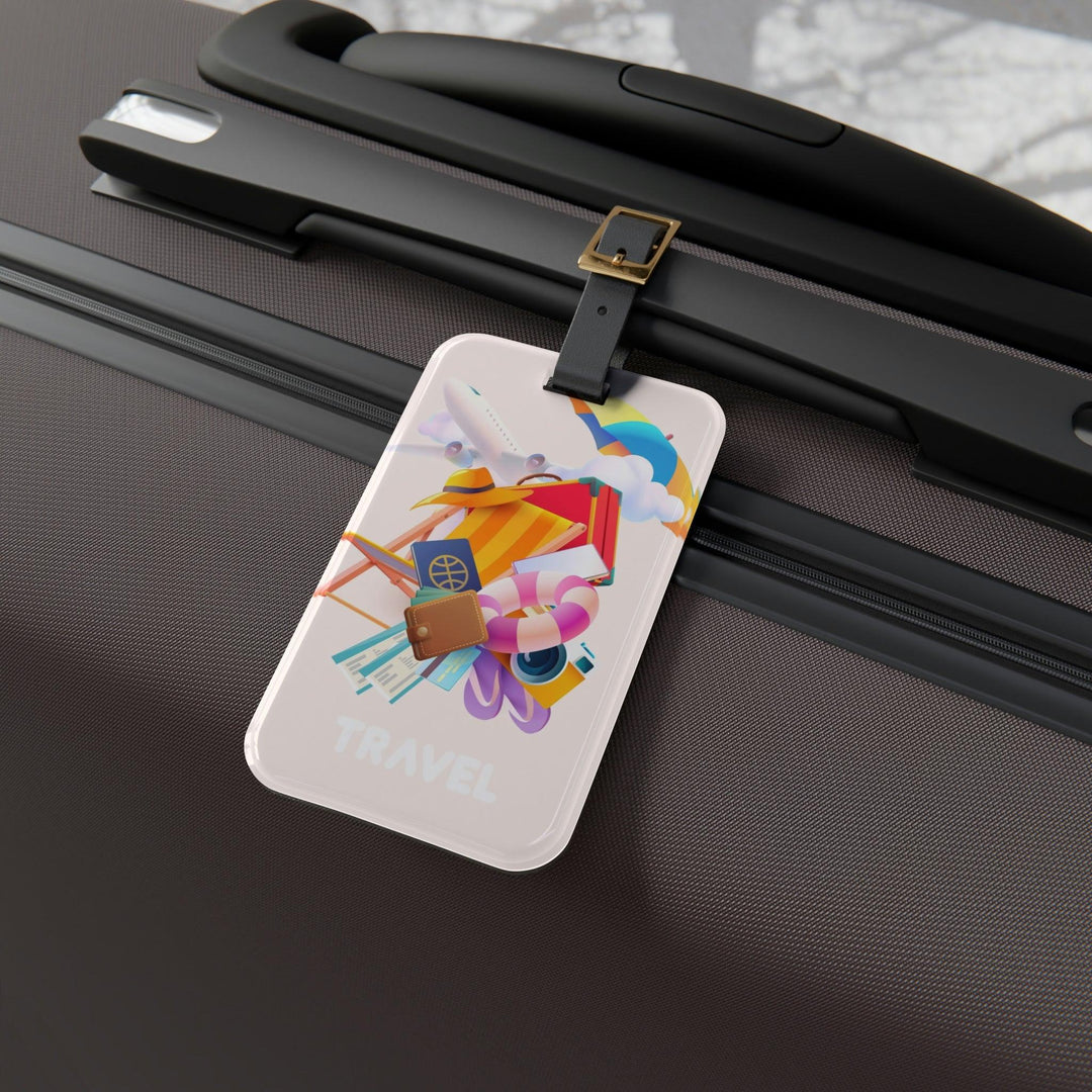 Lisslune | Premium Rice Luggage Tag Set with Personalized Leather Strap - Your Chic Travel Essential