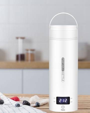 Lisslune | Portable Electric Travel Kettle | Compact Stainless Steel Smart Kettle with LCD