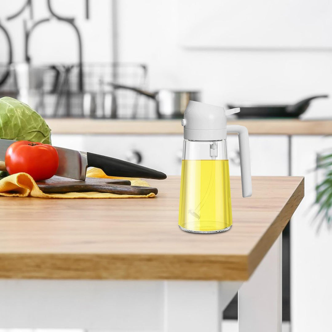Lisslune | 2-in-1 Oil Dispenser Bottle | Oil Sprayer and Dispenser | Healthy Cooking