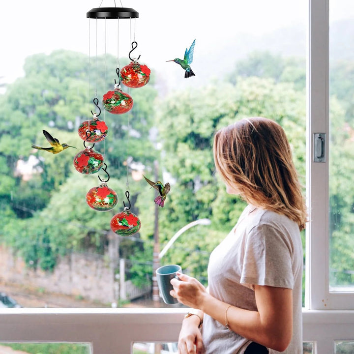 Lisslune | New Charming Wind Chimes Hummingbird feeders Garden Decor