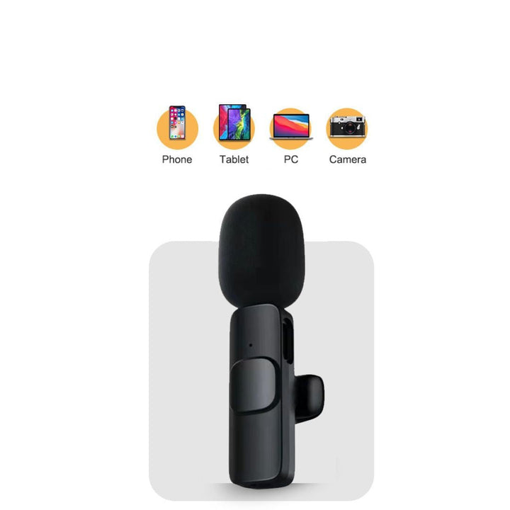 Lisslune | Wireless Mini Microphone for Smartphone – Lavalier Mic with Noise Reduction & 10h Battery